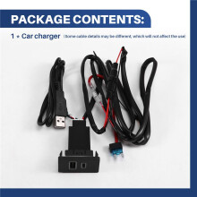 Cargador de Coche USB Tipo C, Carga Rápida, Adaptador de Entrada para Audio, Radio, Disco U, Flash, para .