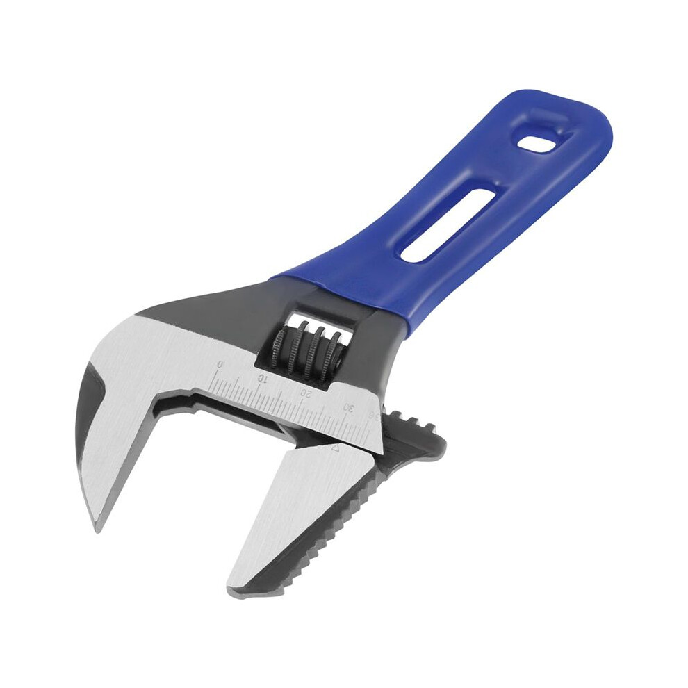 6-Inch Stubby Adjustable Wrench, 1.42-Inch Extra Wide Jaw Opening Wrench With Metric Scale,Carbon Steel Deep Jaw Wrench 4712283543575