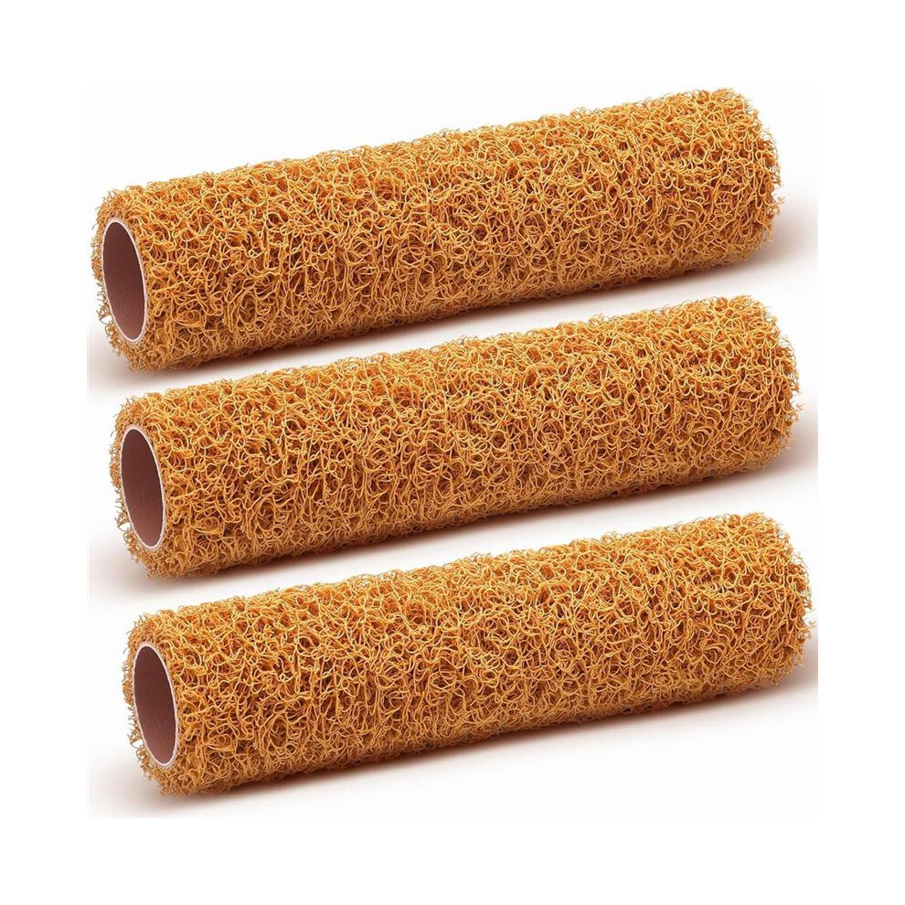 3Pcs Textured Paint Roller Set, 9Inch Small Textured Roller For Painting Walls Ceiling, Home Improvement Paint Supplies 6033474153709