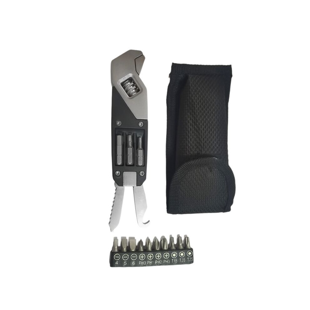 Adjustable Multitool, Adjustable Wrench With Screwdriver Bits, Stainless Steel Multitool Tool, With Replacement Tips 6033963082602