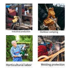Working Gloves,Welding Gloves Unlined Grain with Cuff and Fireproof Welders Gloves Extremely Soft and Flexible