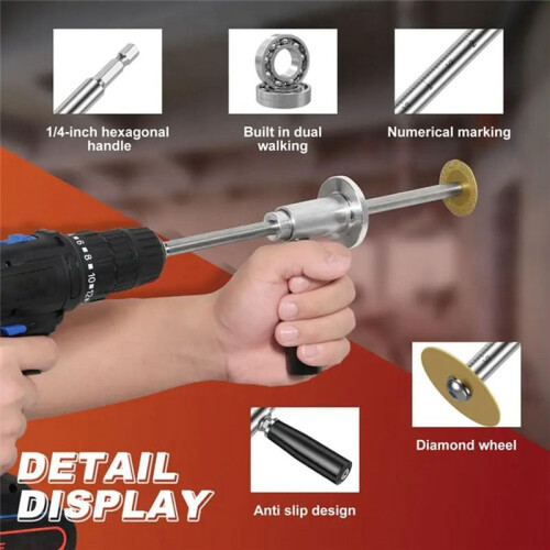 Inside Pipe Cutter for Pvc Pipe, 7inch Adjustable Cutting Depth Inside Pvc Pipe Cutter for Impact Drivers and Drills 1