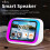 Intelligent Large Screen  Clock Speaker with Temperature Display Control Table Speaker FM Office Decor White 3