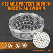 2pcs RV Furnace Vent Screen, Bug Screens Heater Vent Cover with Installation Tool,Spring Hooks and Rubber Strips