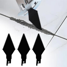3pcs Hight Carbon Steel Double-Edged Cutter Blade for Reciprocating Saw Remove Grout or Cleaning Tile Joints