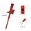 2pcs Quick Test Hook Clip Professional Insulated High Voltage Flexible Testing Probe 4mm Banana Socket Red and Black 4