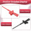 2pcs Quick Test Hook Clip Professional Insulated High Voltage Flexible Testing Probe 4mm Banana Socket Red and Black 9