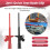 2pcs Quick Test Hook Clip Professional Insulated High Voltage Flexible Testing Probe 4mm Banana Socket Red and Black 6