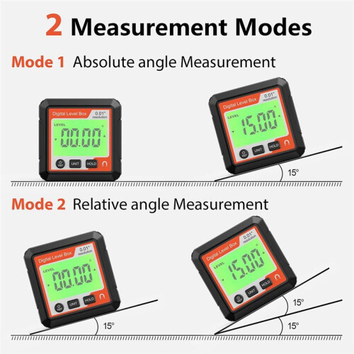 Digital Level Angle Gauge Meter Magnetic Electronic Level Angle Finder Tool Protractor Inclinometer Woodworking Tools,A 2