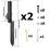Fence Repair Kit 2X Thickened Metal Fence Support Stakes Solid Ground Spike Quick Fix Post Stabilizer for Repair Tilted 6
