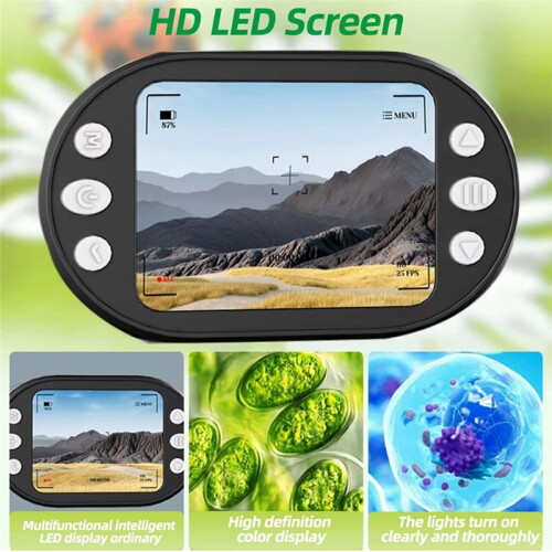 1000X Handheld Microscope for Kids 4K 2.0In Screen Rechargeable Pocket Digital Microscopes Magnifying Lenses Microscope