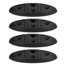 4 piezas de amarradero plegable para muelle, nylon negro, de 5 pulgadas, con 3 orificios
