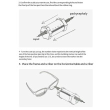Eyeglasses Horizontal Vertical Measure Construction Tool Multifunction Portable Optical Laboratory Accessory