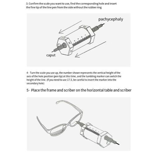 Eyeglasses Horizontal Vertical  Measure Construction  Tool Multifunction Portable Optical Laboratory Accessory