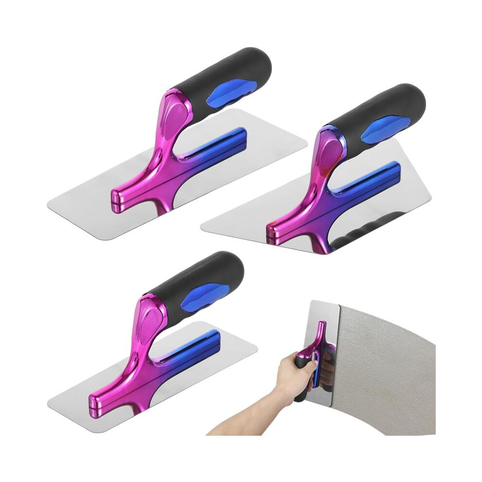 3 Piece Plaster Spatula, Drywall Spatula, Ergonomic Handle Art Painting Finishing Tool, Venetian Plaster Tools 4713648906318
