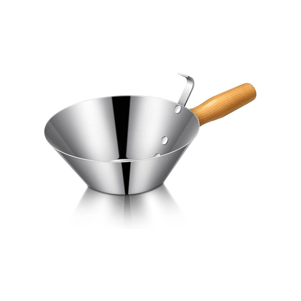 Galvanized Steel Bucket Scoop Wood Handle Strong Heavy Duty Rust Bucket Scoop For Construction Landscaping Stucco Tools 4711093044524
