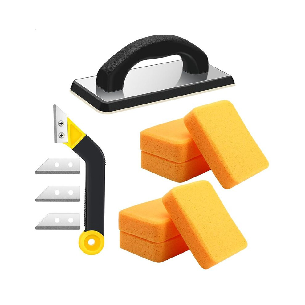 Grout Float Set 6 Sponges, Bevel Tile Saw Band 3 Blade Replacements, Removal Tool For Brick, Plaster, Drywall,Concrete A 4712580001815