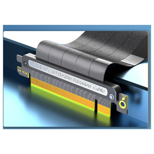 PCIE 4.0 Extension Cable PCIE 4.0 X16 Extender Riser Cable High Shielding Property Efficient for  Card 2
