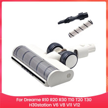 Vacuum Electric Floor Brush for R10 R20 R30 V11 V12 Spare Parts Floor Soft Roller Brush with LED Dust Lights