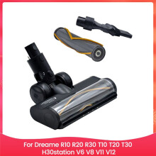 Vacuum Electric Floor Brush for  R10 R20 R30 V6 V8 Spare Parts Floor Soft Roller Brush  with LED Dust Lights A