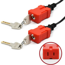 Plug Lock Electrical Cord Plug Lockout Device 2 Pack Outlet Locking Safety Lock Fits Electrical Shutdown Service