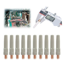10pcs Temperature Resistants 45MM Tip MIG Torch Welding Coated Contact Tips for 200A 500A CO2 Torch Welding Accessories