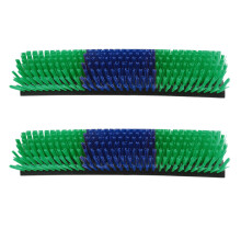 2 Stück Vieh-Kratzenbürsten - 435mm/49mm, grün
