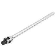 Drive Breaker Bar Wrench Socket 15 Inch Extension Bar 180 Degree Flexible and Engraved Non-Slip Handle Repair Tool