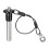 2 Pack 304 Stainless Steel Quick Release Pin  Locking Pin with Push Button Round Handle Lanyard Usable Length 30mm 4
