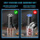 2PCS Electric Salt and Pepper Grinder Set USB Rechargeable with LED Light Automatic Spice Grinders ABS 1