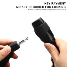 RIDERACE Bicycle Chain Lock Anti-Theft High Security MTB Mountain Bike with 2 Keys for Scooter Electric E-Bike Black