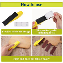 Micro-Type Sander Kit with 50Pcs Sand Paper, 80 to 400 Grit Sandpaper Sheets 3.5 X 1.1 Inch Wet Dry Detail Sandpaper