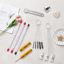 21-Teiliges Airbrush-Düsenkappen-Set, 0,2 mm/0,3 mm/0,5 mm Airbrush-Nadeln, Ersatzteile für Airbrush-Sprühzubehör