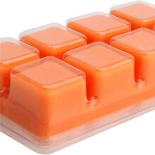 Récipients pour Cire Fondue - 8 Moules en Plastique Transparent Vides pour Cire Fondue - 50 Paquets de Cubes à Clapet pour Tartes et Cires Fondues