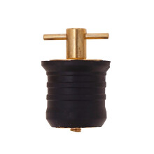 Tappo di Scarico per Barche con Maniglia A T, Maniglia In Acciaio e Ottone, Accessori per Barche, Tappi In Gomma Marina da 32 mm