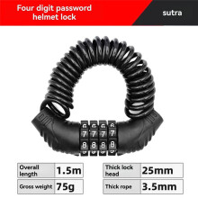 2PCS Bicycle Lock Steel Cable Chain Password 4 Digit Lock Anti-Theft Combination Number Code Safety Bike Accessories