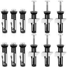 12Pcs Toilet Screws Replacement Kit, Universal Toilet Bolts with Washer Screw Nut, Quick Firm Fixing Toilet Cover
