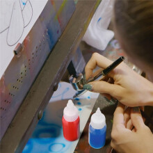 50Pcs Airbrush Paint Bottles 30ml Empty Airbrush Bottles Jars Paint Squeeze Bottles Paint Mixing Bottles