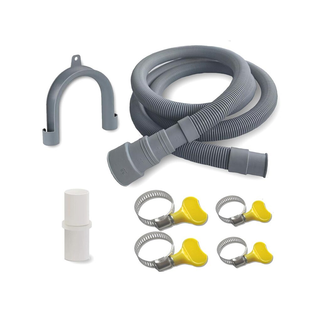 6.5Ft Washing Machine Drain Hose Extension Kit-Universal For Washer, Dishwasher & Dehumidifier,With U-Bracket,Adapter 6032117847777