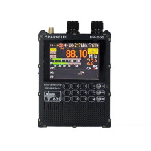DP-666 TEF6686 Full Band Radio 2.8-Inch IPS Touch Screen High Sensitivity Receiver Full Band FM LW MW SW Radio Black