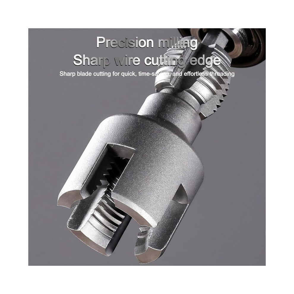 Integrated Internal & External Pipe Threading Tool, Electric Drill Compatible Pvc Pipe Threader Kit, 3/4Inch 6033066302096