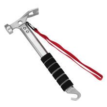 Aluminum Camping Hammer, 3-in-1 Functional Tent Stake Hammer with Puller, Light Weight Tent Mallet for Camping, Hiking