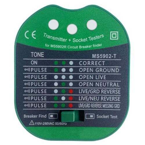 MS5902R Multi-Function Wall Detector Strong Power 220V Hidden Wire Breakpoint Finder Empty Socket Meter EU Plug 2