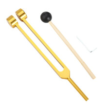 Healing Chakra 128 Hz Tuning Fork Set Aluminium Alloy Sound Therapy Bio-Acoustic Tuning Fork Colorful Adjustable Gold