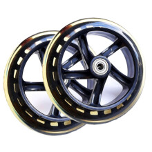 2Pcs Scooter Wheel 145mmx30mm PU Silent Wheel Roller Skates Wagon Cart Trolley Wheel Replacement Parts