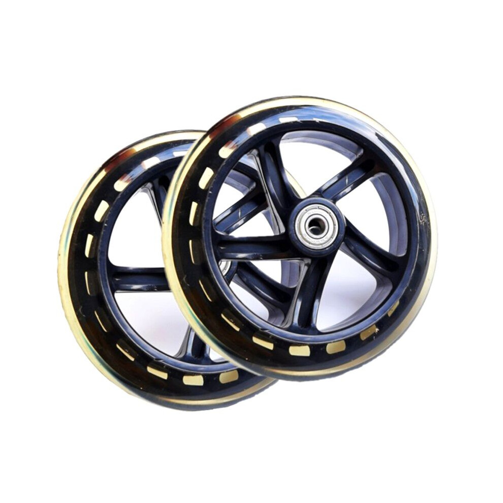 2Pcs Scooter Wheel 145Mmx30mm Pu Silent Wheel Roller Skates Wagon Cart Trolley Wheel Replacement Parts 4714250144396