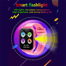 Children Study Smartwatch HD Camera Games Flashlight Sleep Monitoring Alarm Calculator Birthday Gift for Boys Girls A