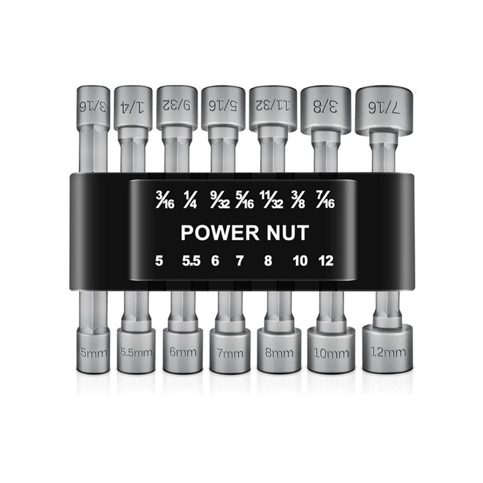 14Pcs Powerful Socket Hexagonal Wrench Hexagonal Handle Screwdriver Socket Extension Rod Pneumatic Screwdriver Insert 6031726581898