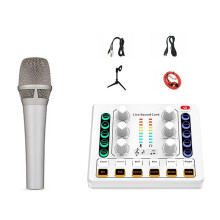M8 Live Geluidskaart Draadloze Audiomixer Podcastapparatuur met Microfoon