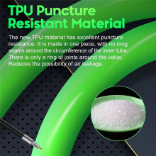 Super Light Bike Inner Tube for 28 Inch Wheel- TPU Material, 45mm French Valve, Anti-Oxidation, Ultralight Bicycle Tire
